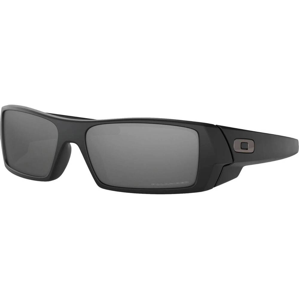 NEW OAKLEY men's gascan polarized sunglasses in shiny black / black iridium